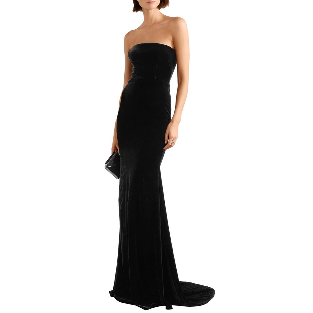 Alex Perry Sutton Strapless Velvet Gown